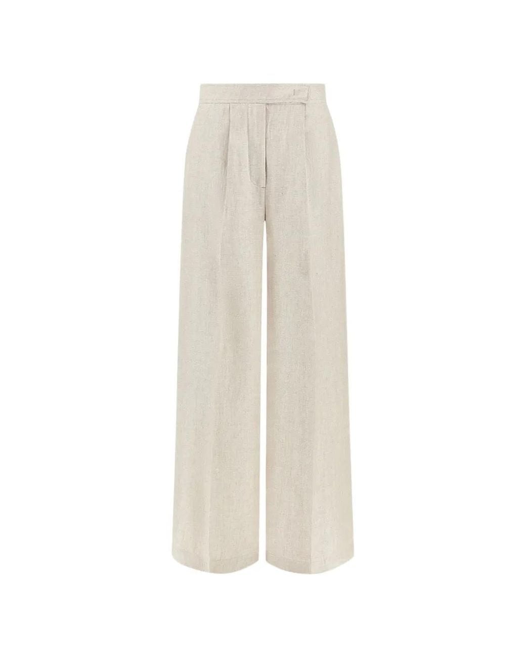 Paul & Shark White Pleated Tailored Trousers