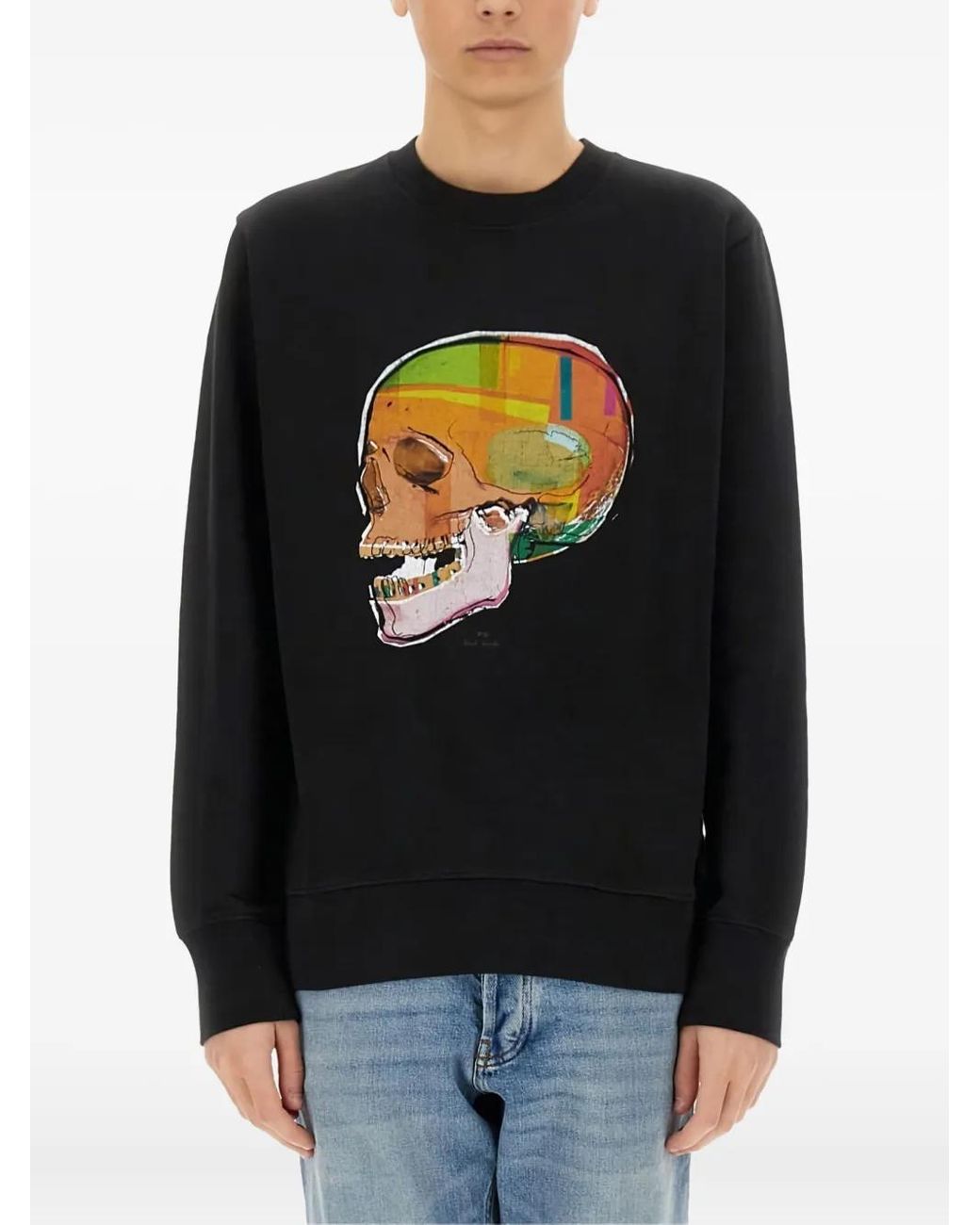 Paul Smith Sweater Met Doodskopprint in het Black voor heren