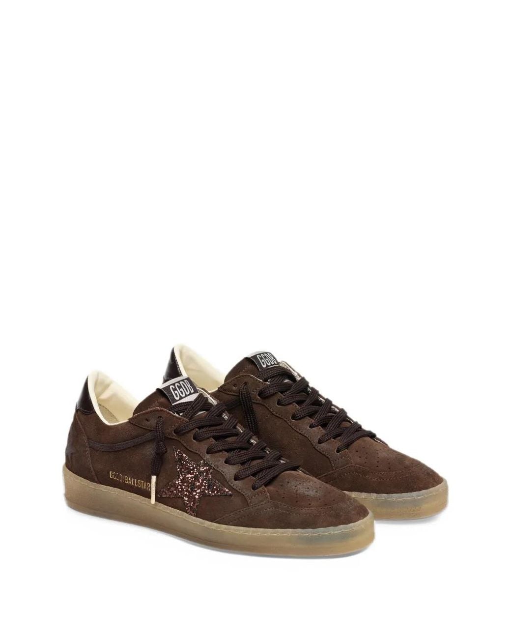 Golden Goose Ball Star Suede Upper Toe And Spur Glitter Star Leather ...