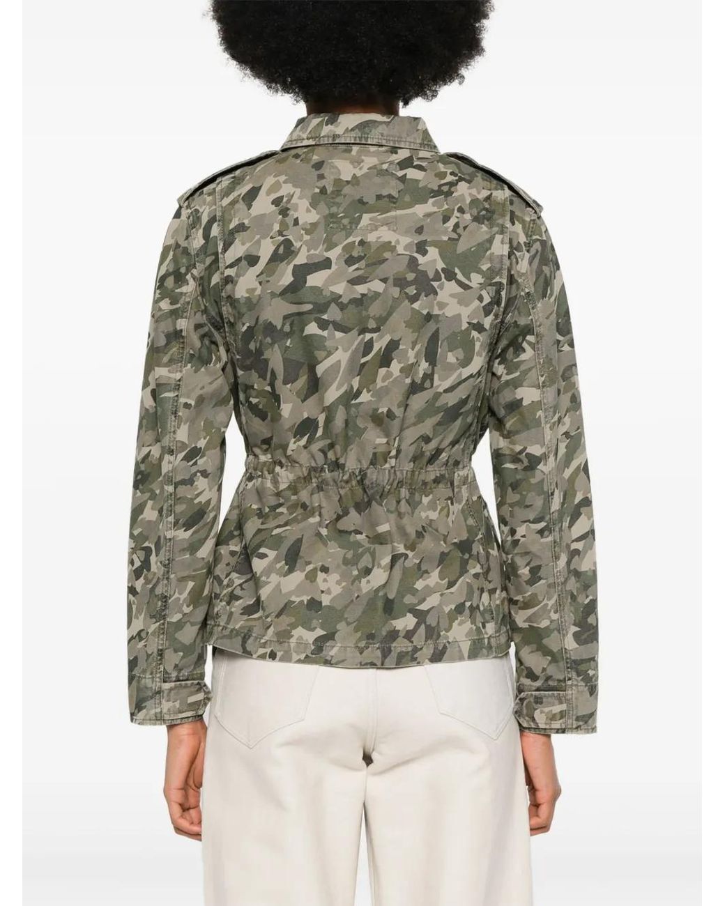 Zadig & Voltaire Green Krisa Camo Cotton Jacket