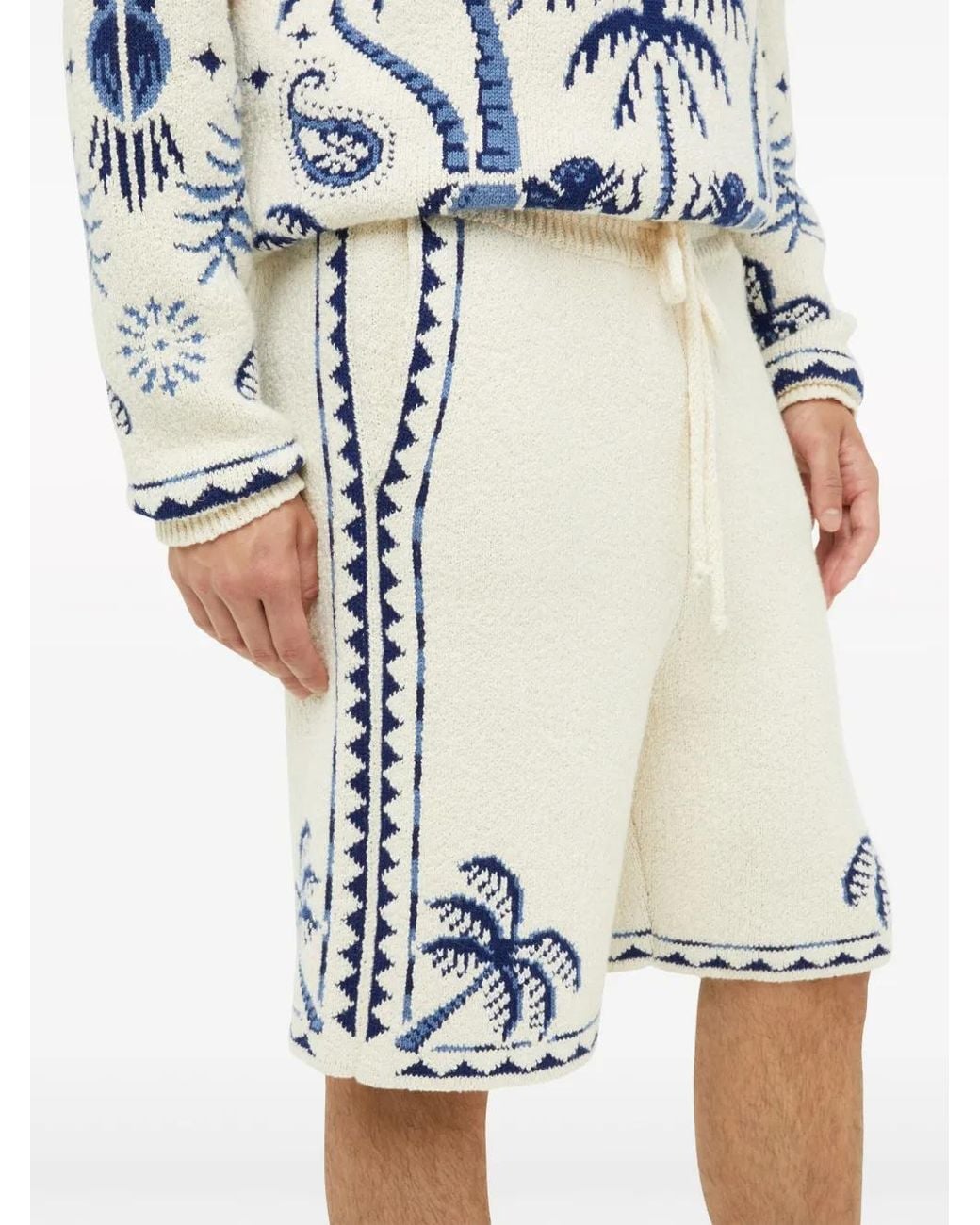 Alanui Natural Foulard Bermuda Shorts for men