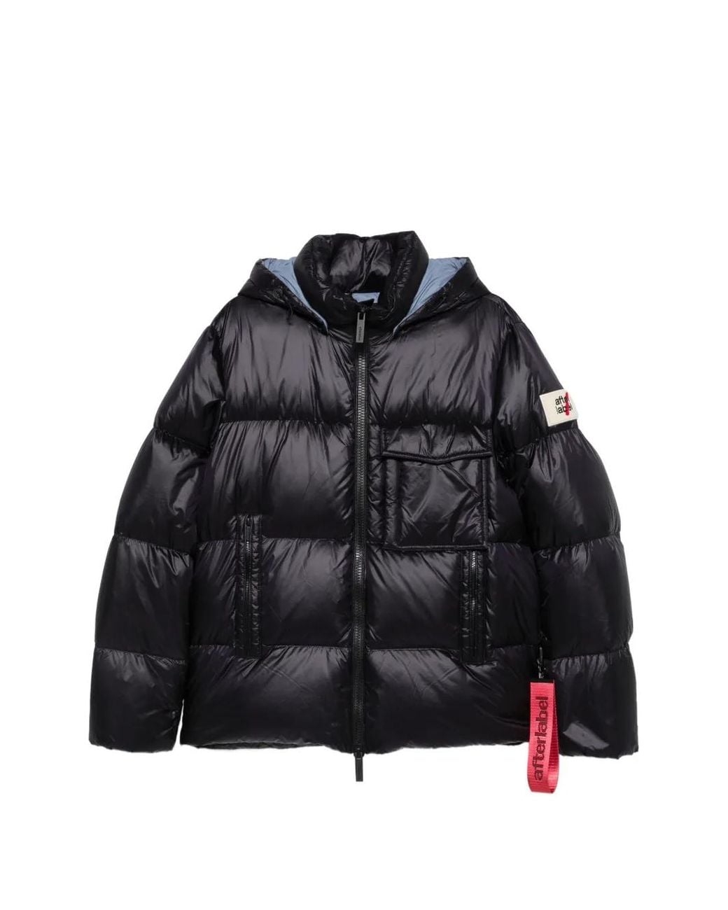 AFTER LABEL Black Katalla Quilted Hooded Jacket for men