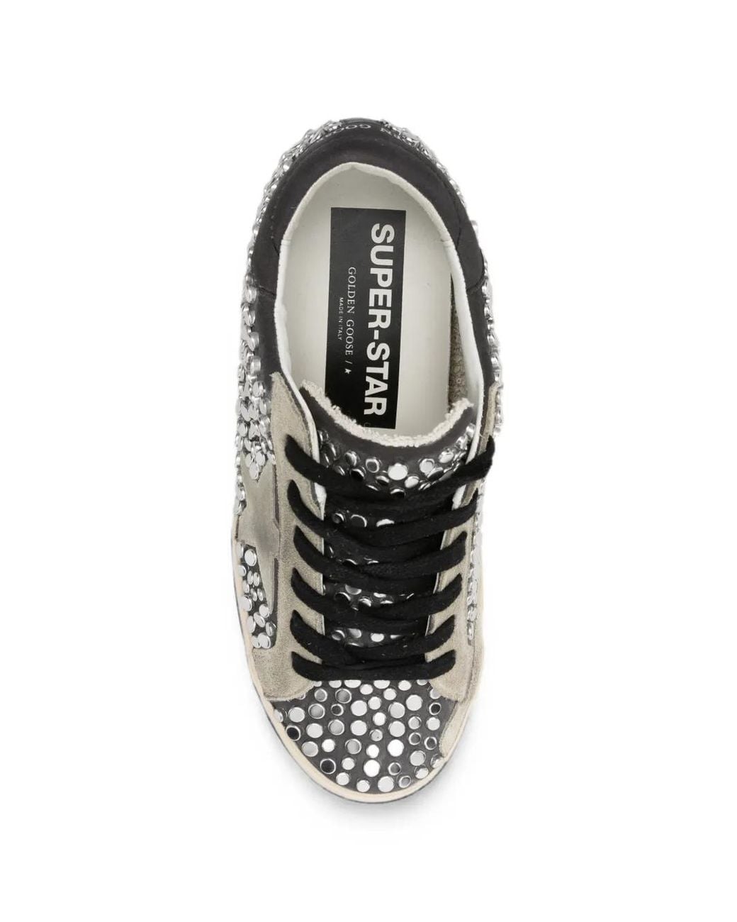 Golden Goose Deluxe Brand White Baskets Super-Star À Détails De Clous