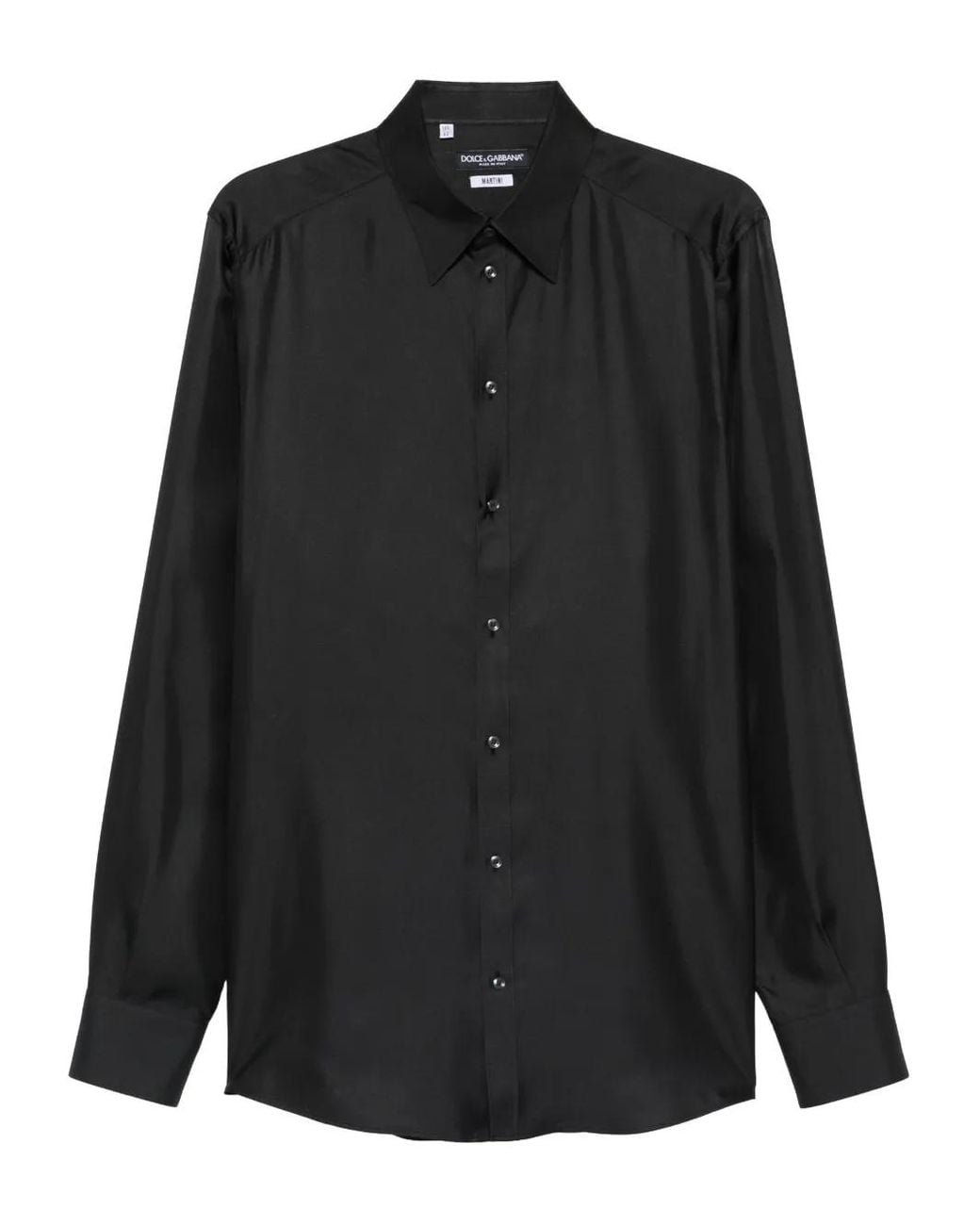 Dolce & Gabbana Black Buttoned Long-Sleeve Shirt for men