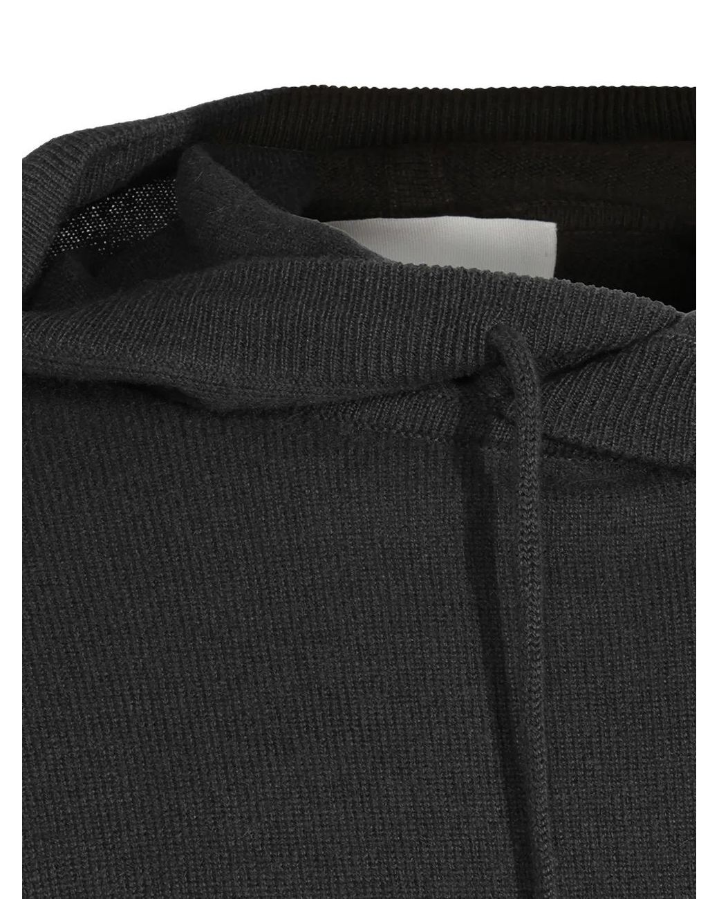 Lisa Yang Black Cashmere Drawstring Hoodie for men