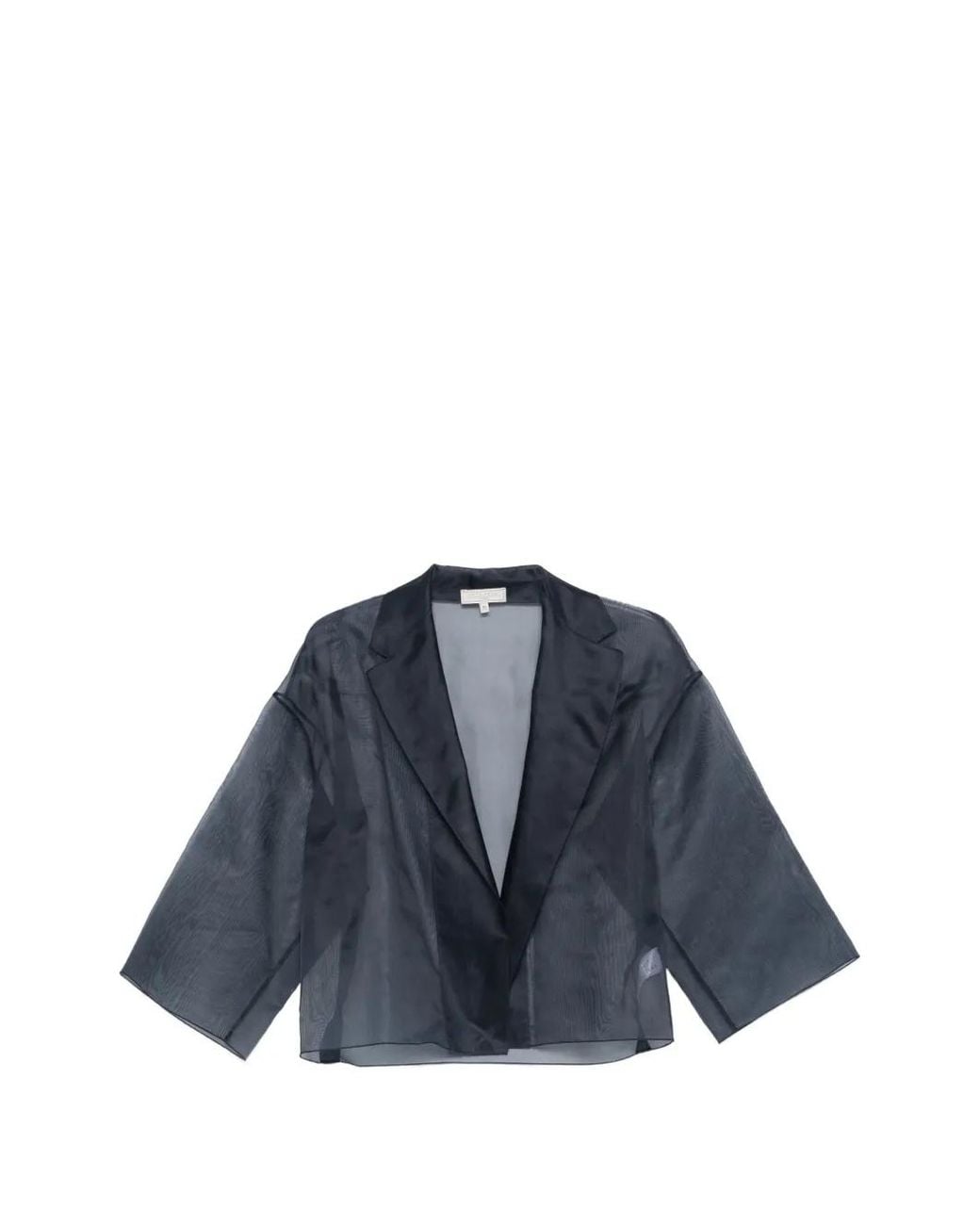 Antonelli Blue Emma Sheer-Finish Notch-Lapel Jacket
