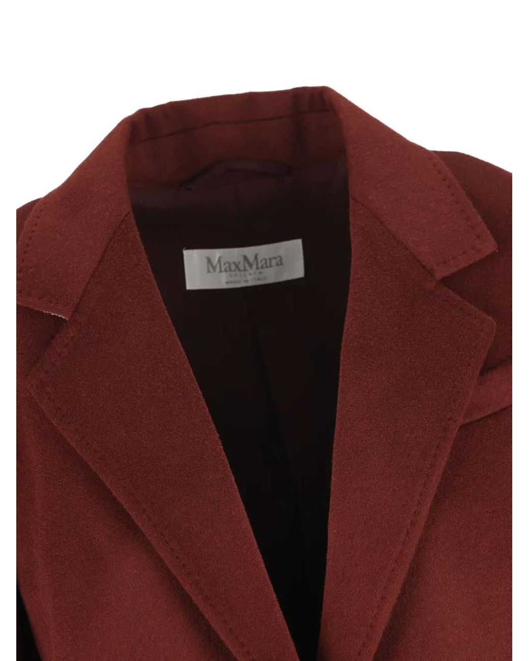 Max Mara Red Single-Breasted Camel Blazer