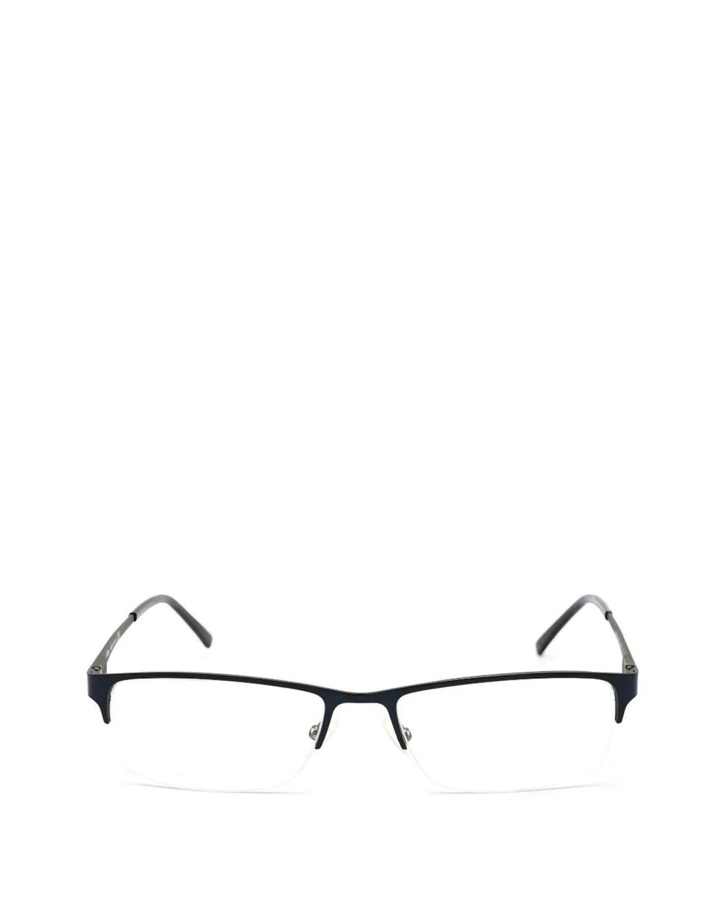 Elasta White Rectangle-Frame Glasses for men