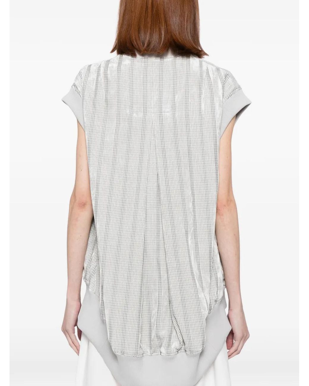 Yohji Yamamoto White Checked Vest