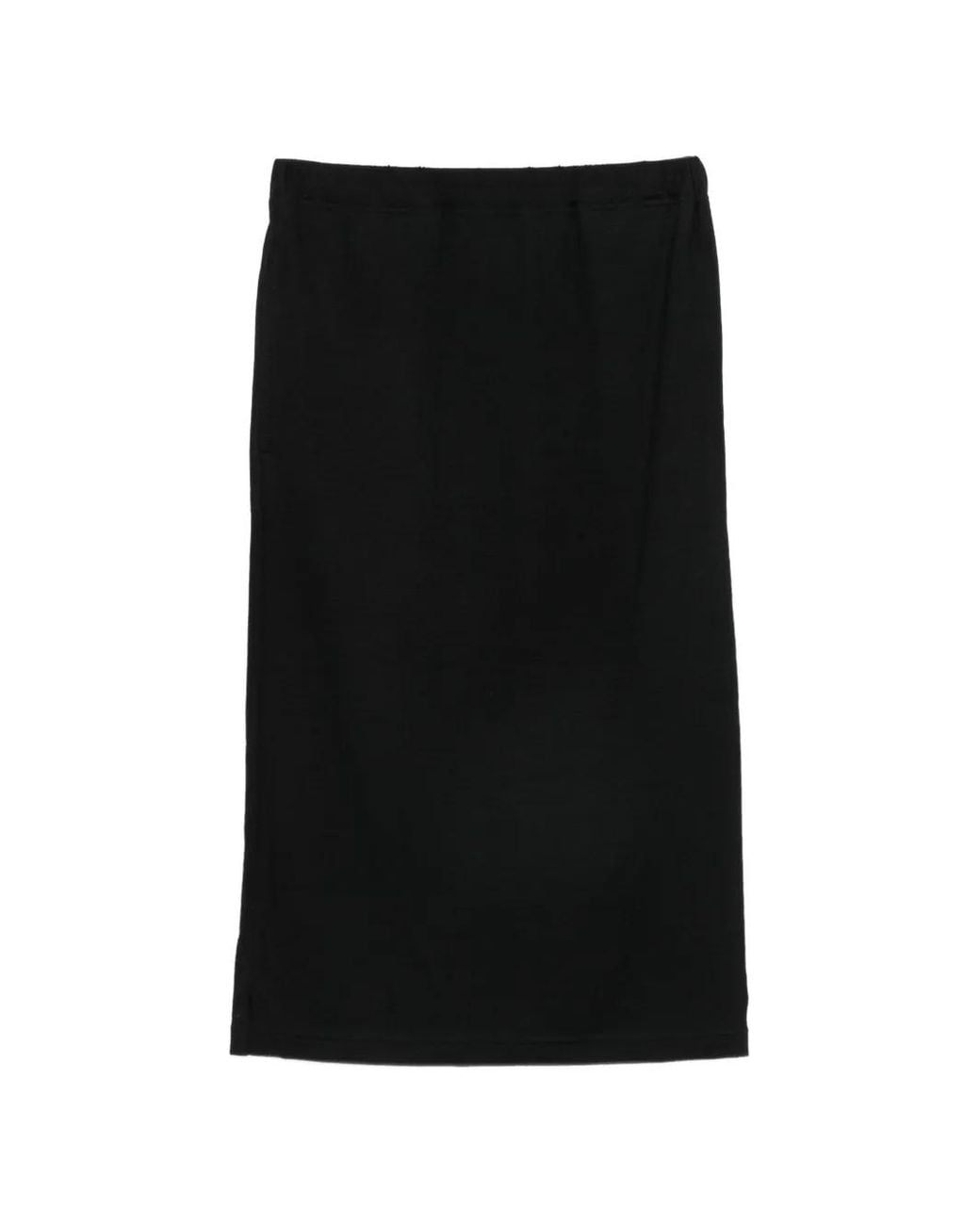 Junya Watanabe Black Elasticated-Waist Midi Skirt