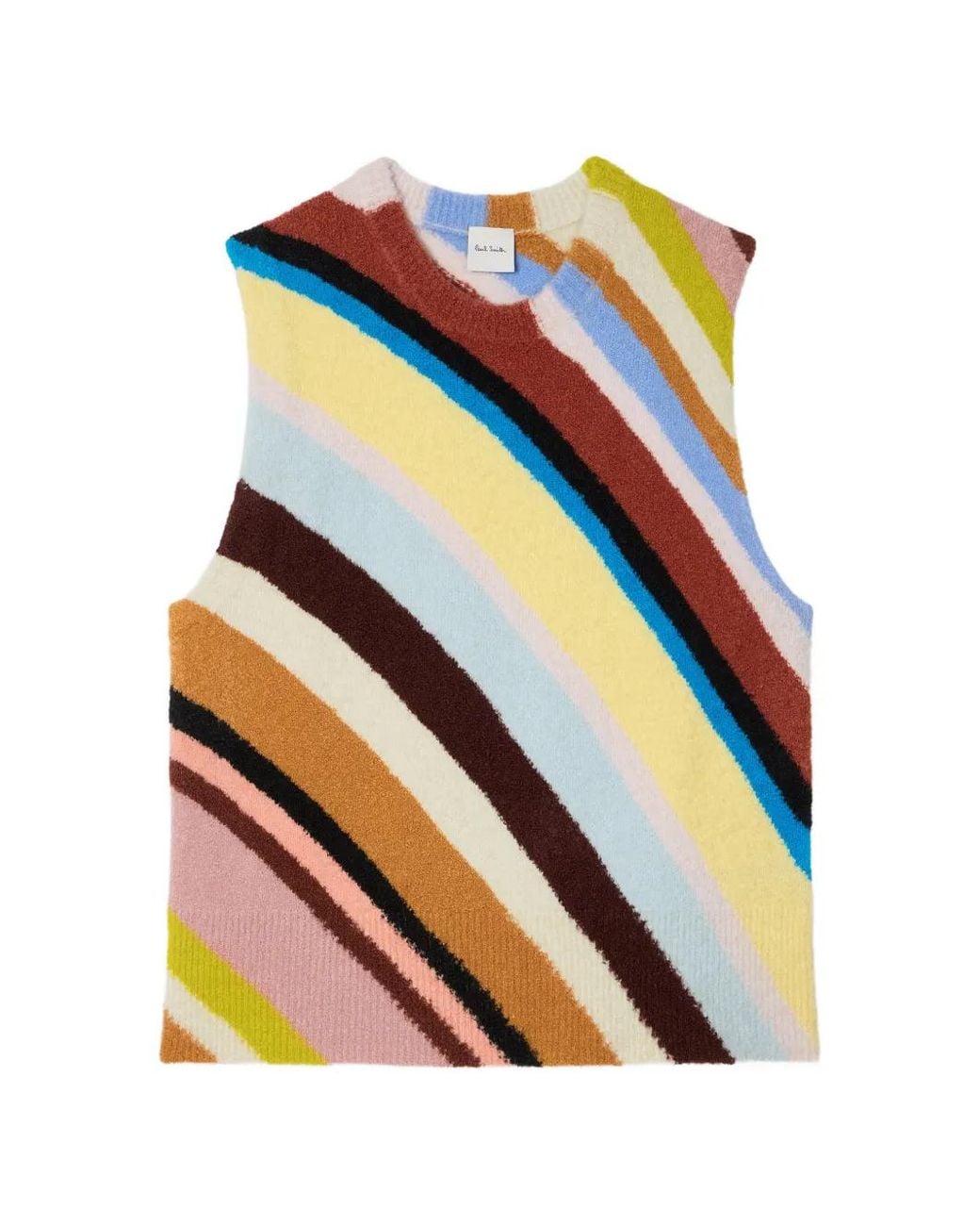 Paul Smith Blue 'Swirl' Knitted Tank Top