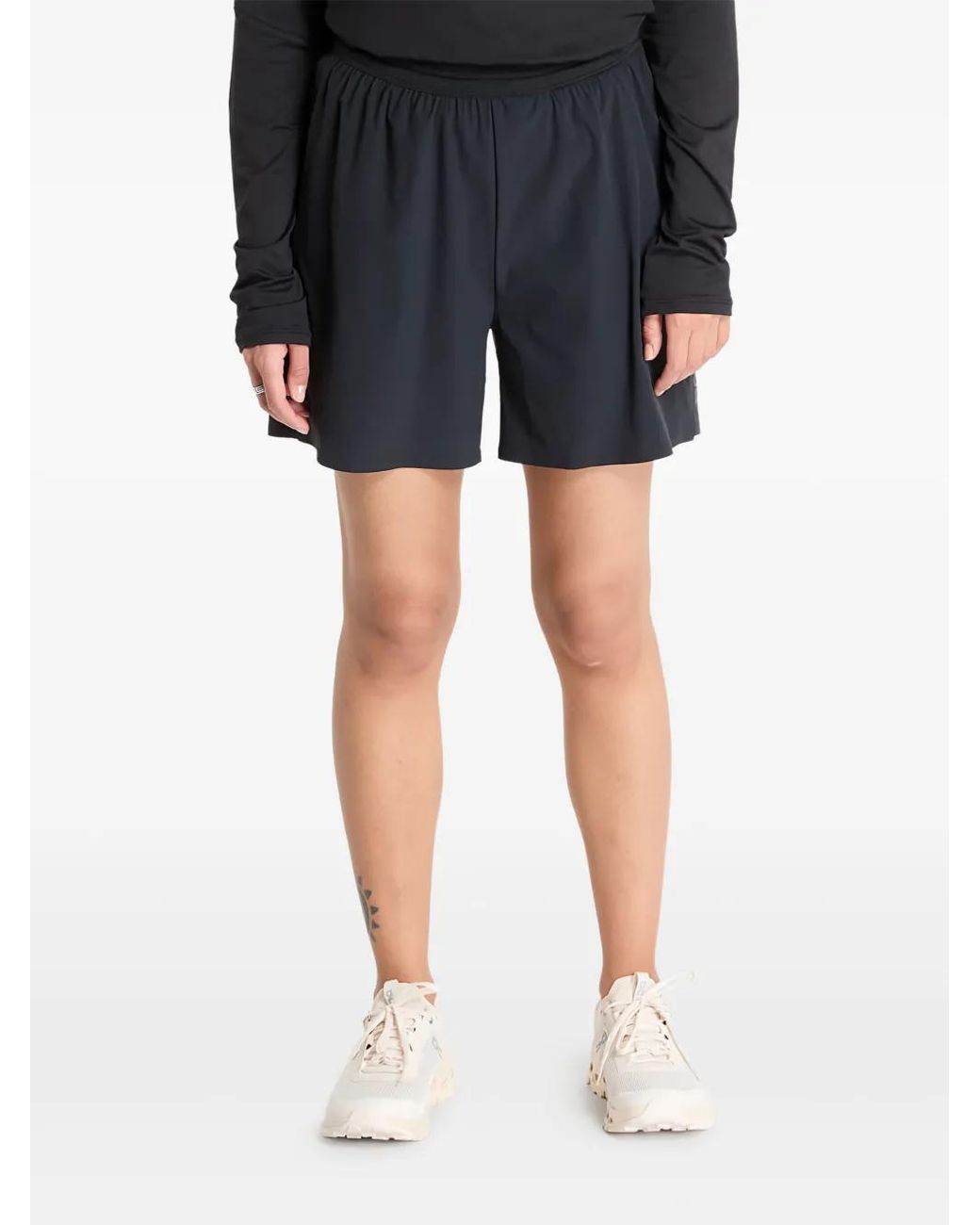 On Shoes Black Logo-Print Performance Shorts