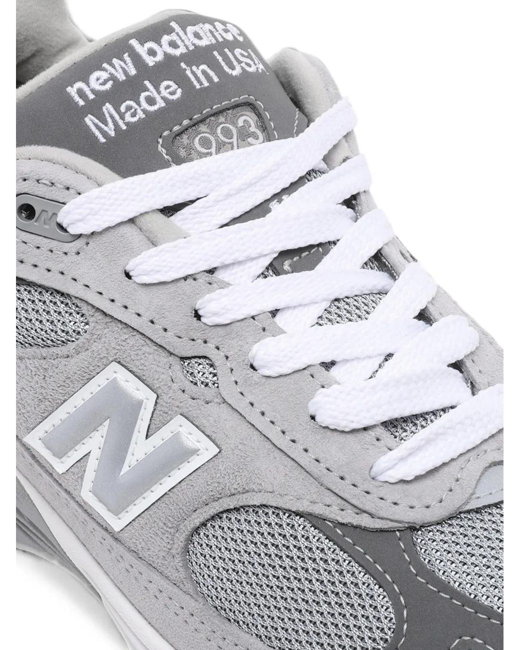 New Balance White 993 Panelled Sneakers