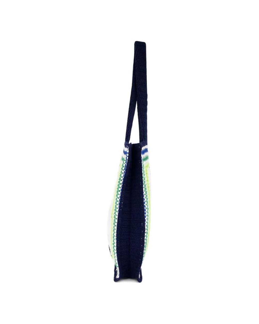 Casablanca Blue Stripe Crochet Shoulder Bag for men