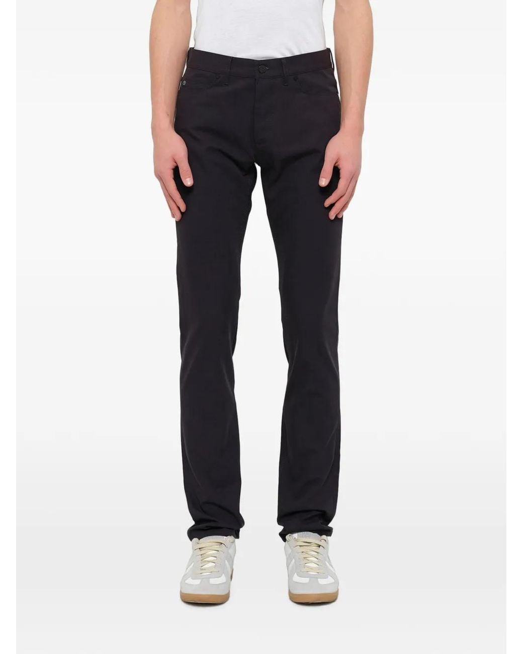 Lanvin Blue Button-Fasteninfg Trousers for men