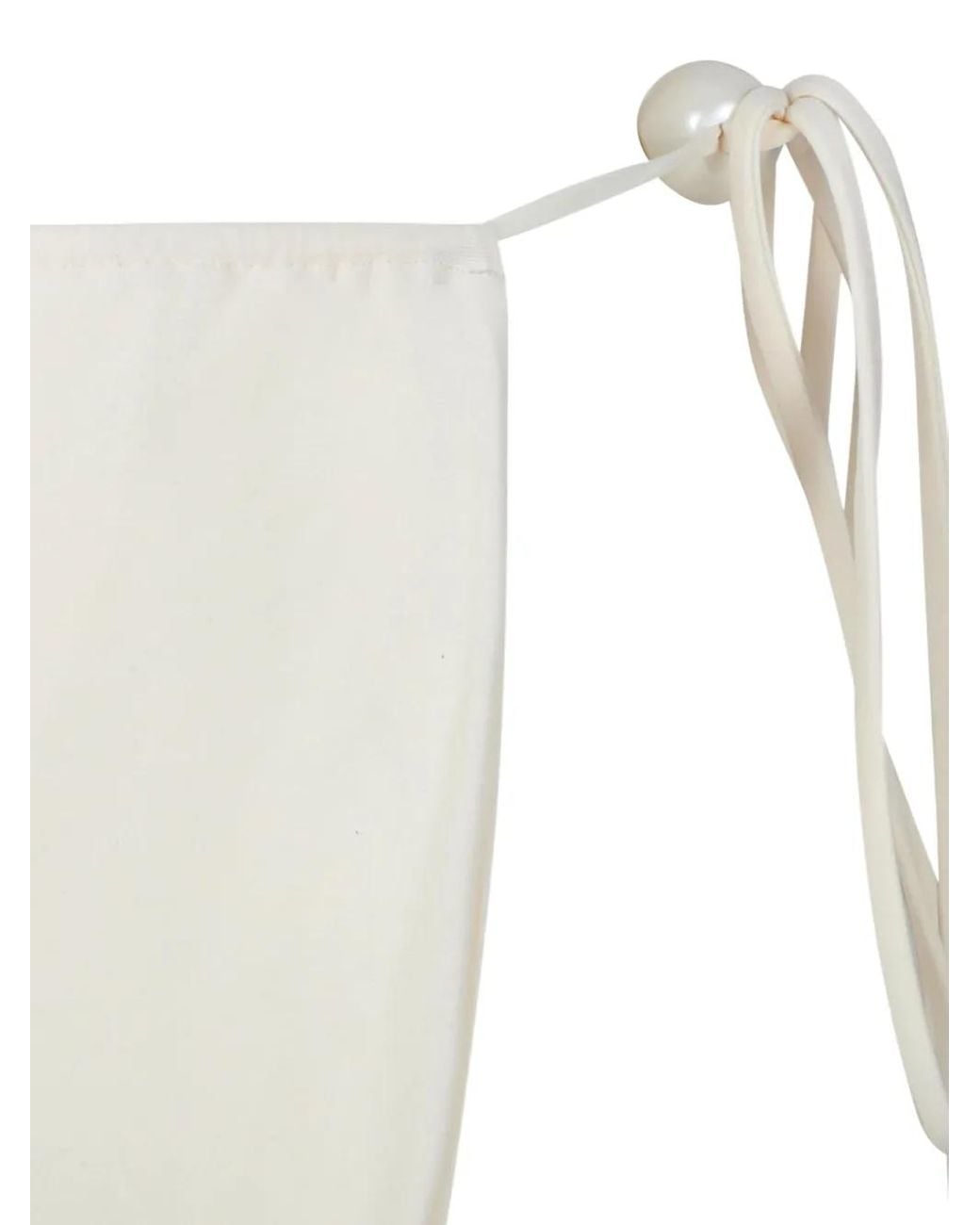 Magda Butrym White Halterneck Bikini Top