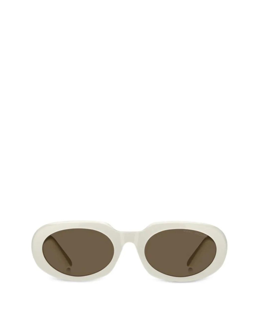 Marc Jacobs White The Oval Sunglasses