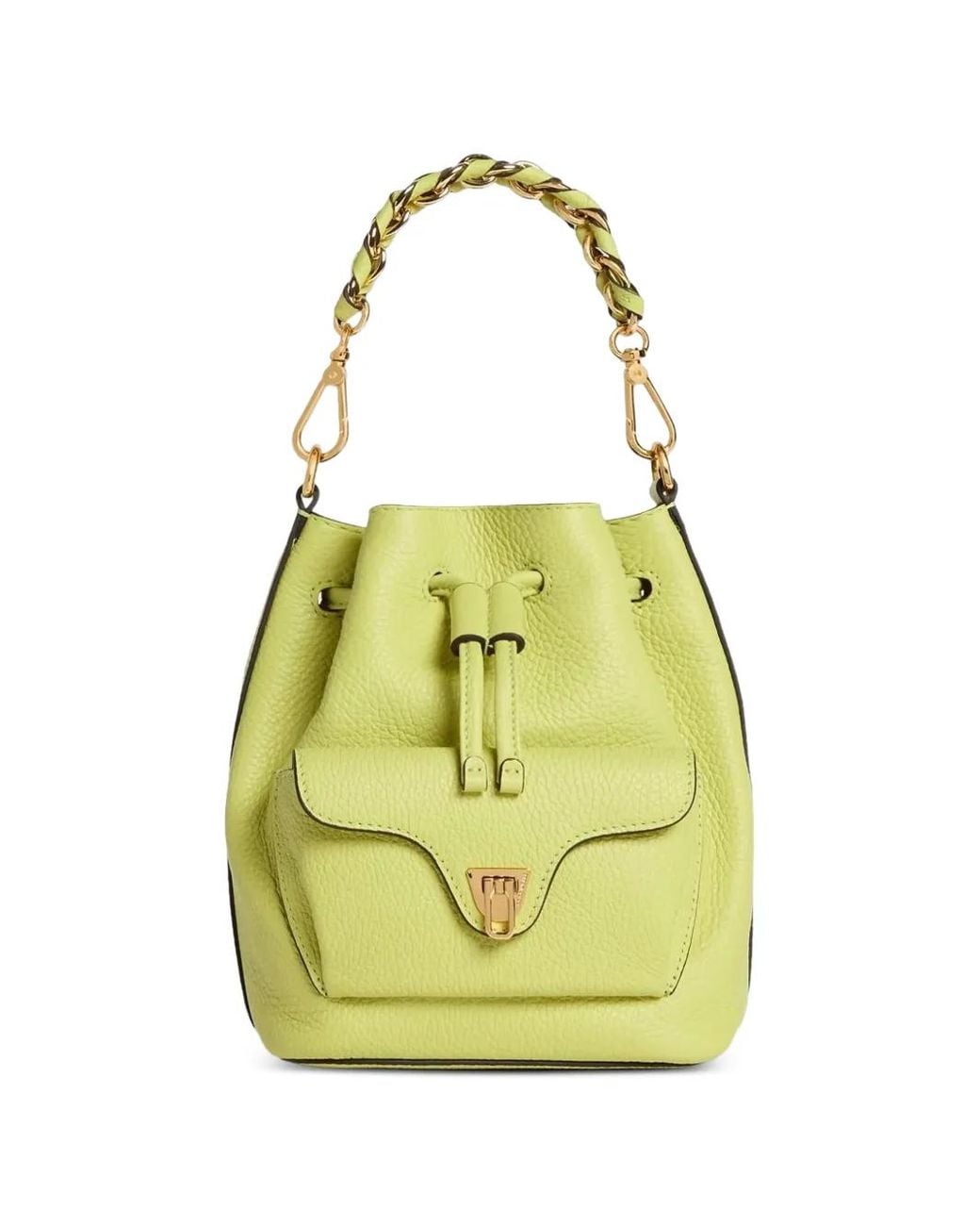 Coccinelle Yellow Beat Generation Small Bucket Bag