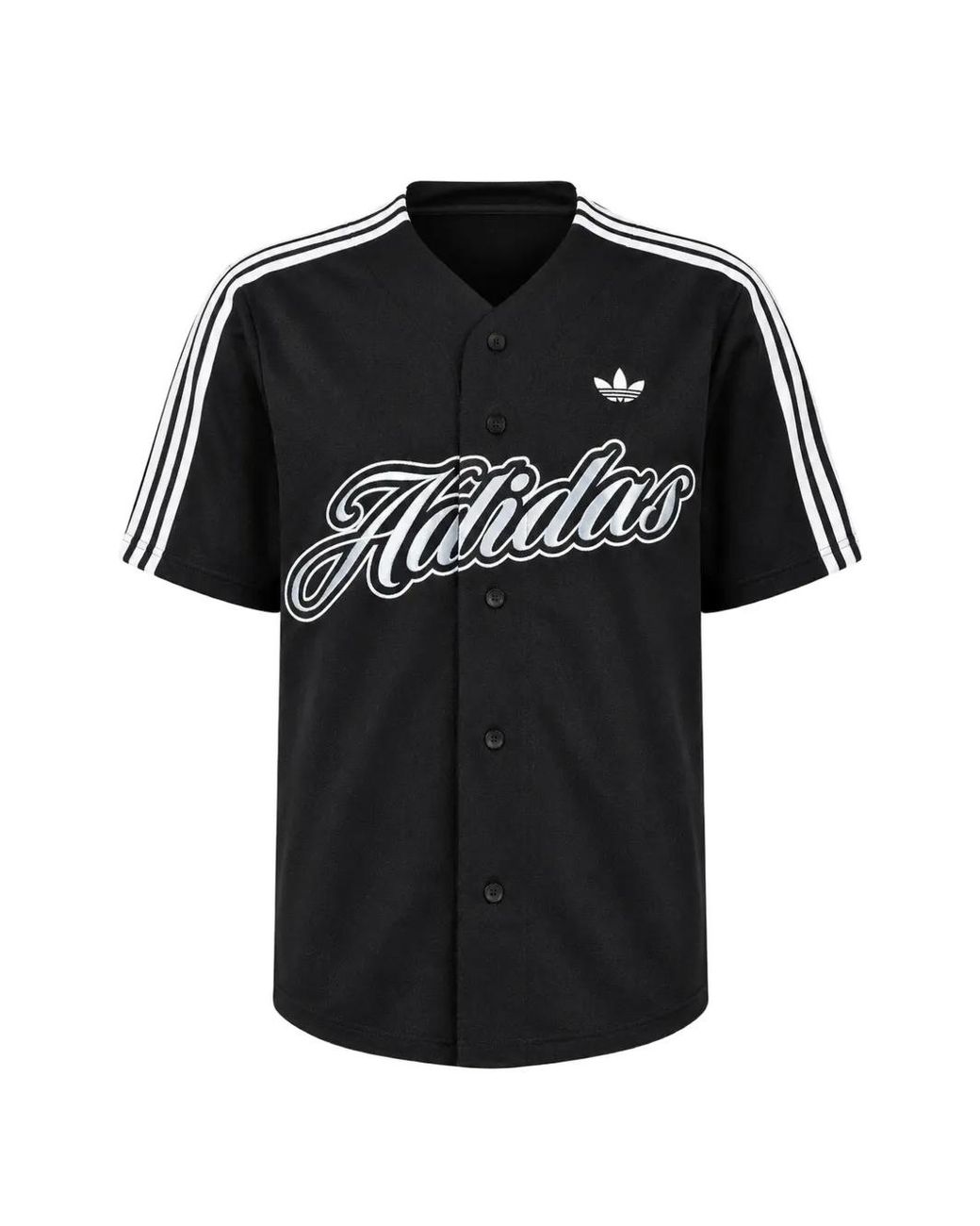 Adidas Black Logo-Embroidered Striped Top for men