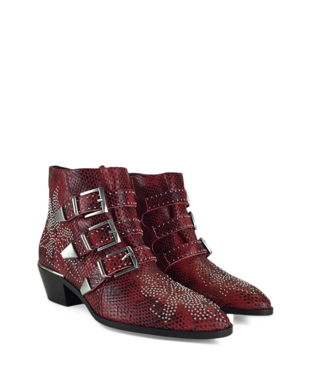 Chloé Red Susanna Ankle Boot