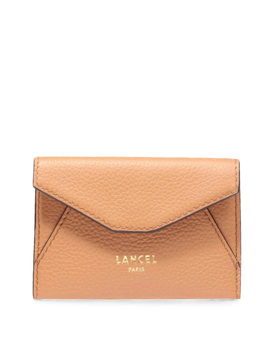 Lancel Orange S Flap-Envelope Stamped-Logo Clutch Bag