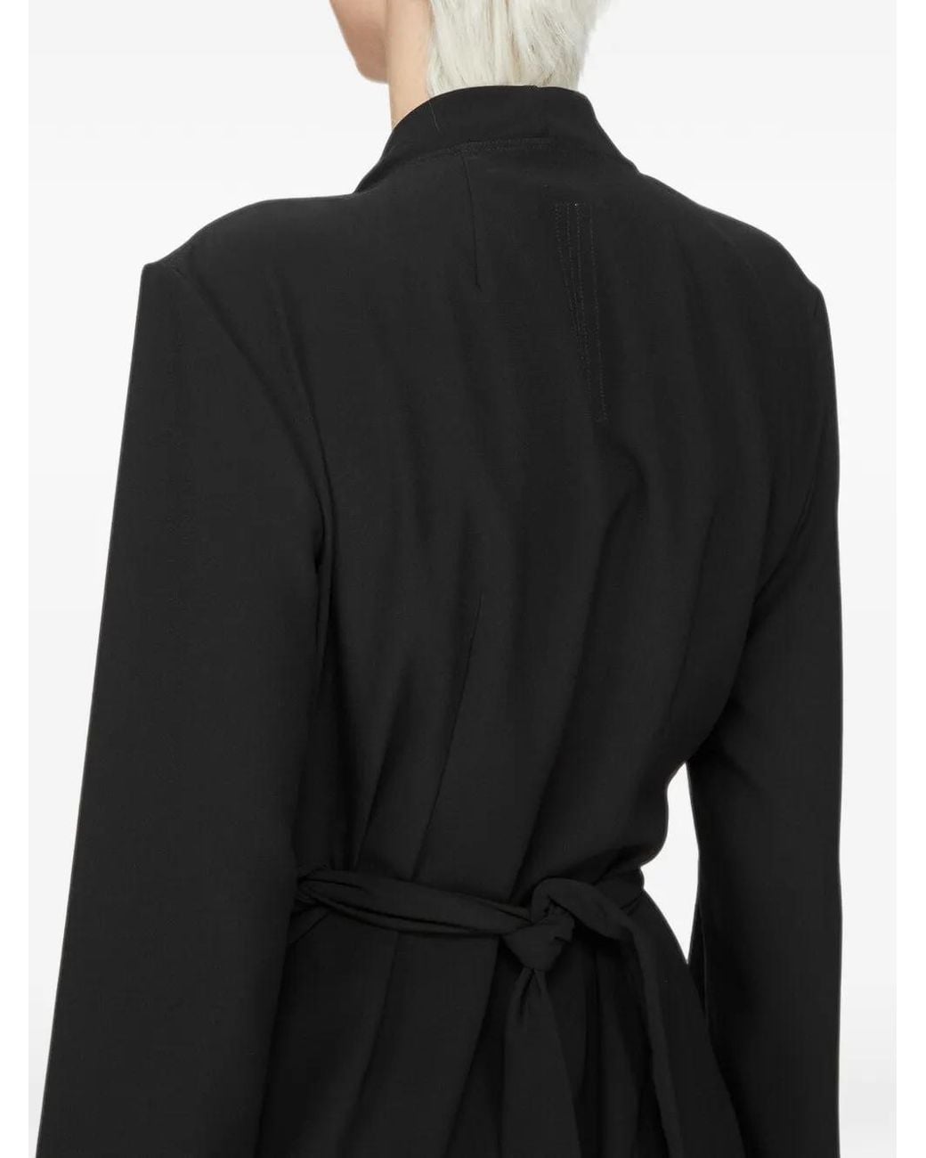 Rick Owens Black Long Wrap Gown