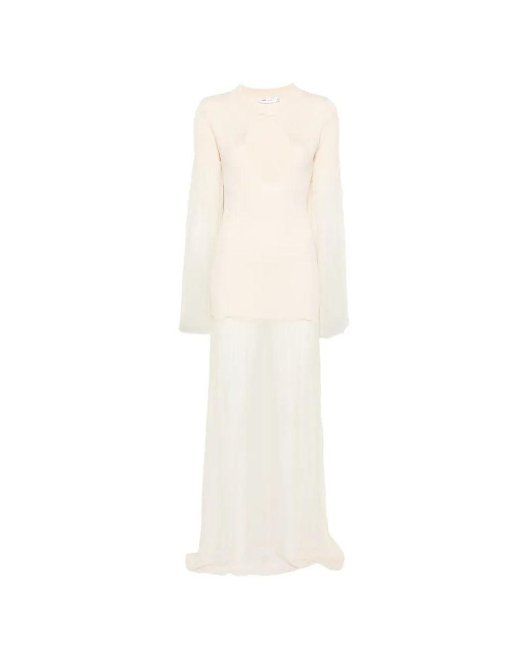 AYA MUSE White Calla Cutout-Detail Maxi Dress