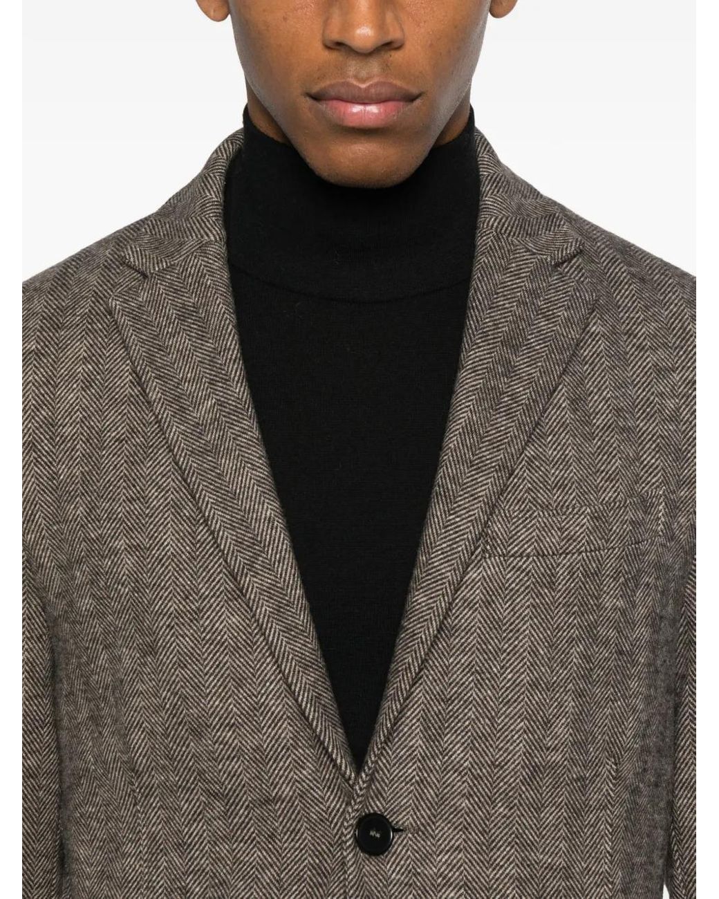 Chaqueta con motivo de espiga Harris Wharf London de hombre de color Brown