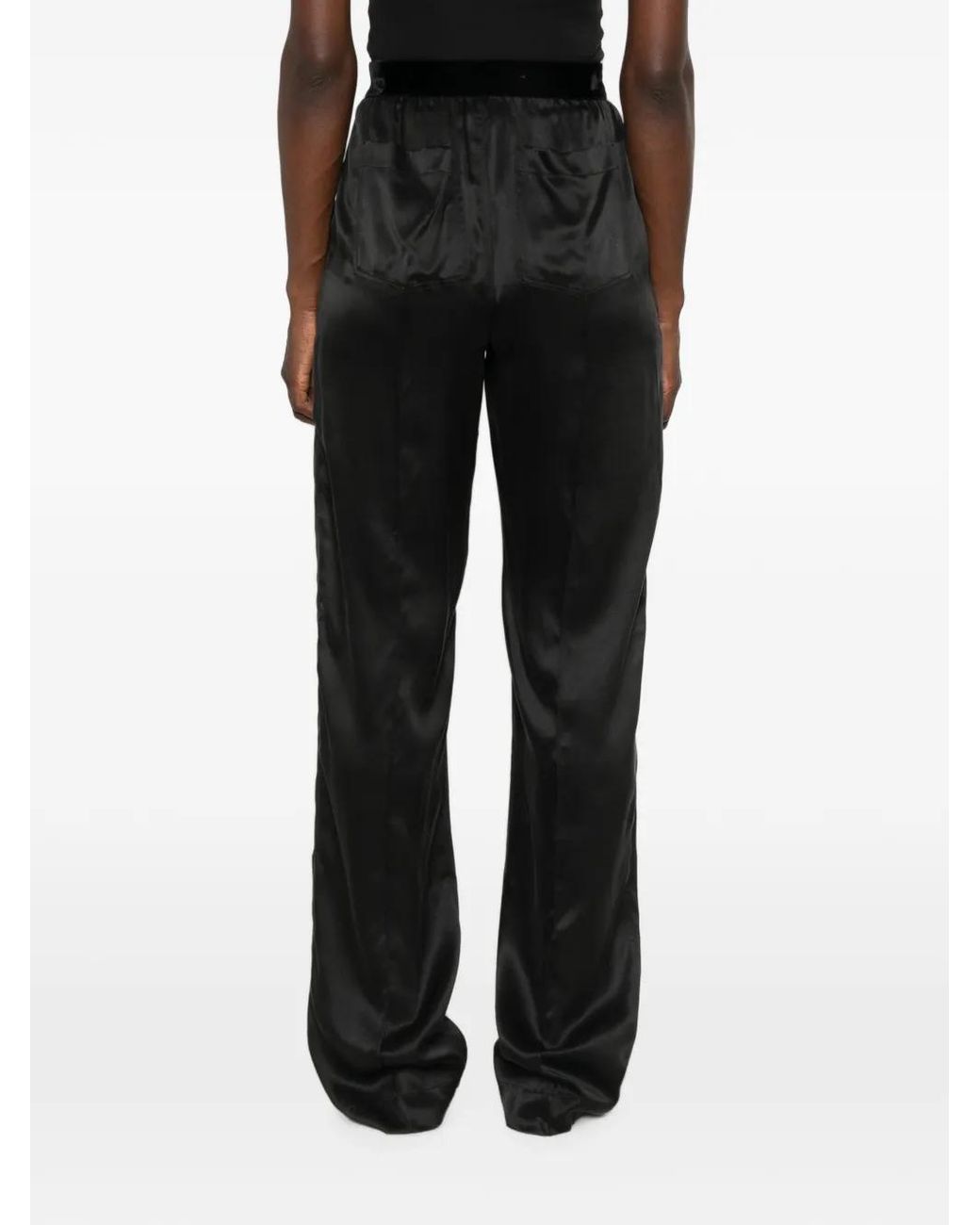 Tom Ford Black Logo-Stripe Trousers