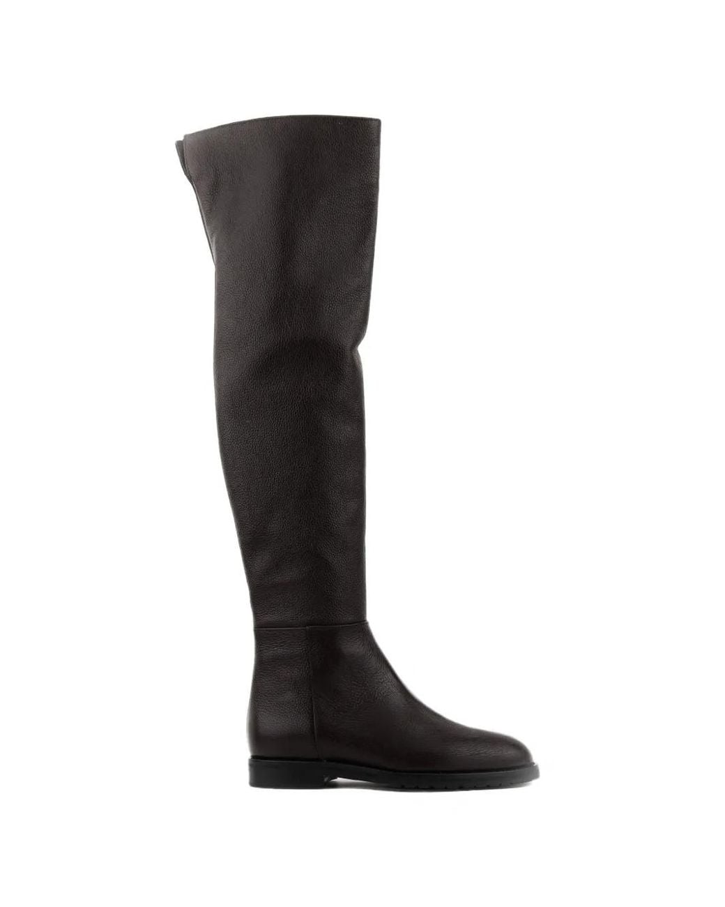 Roberto Festa Black Arvid Leather Over-The-Knee Boots