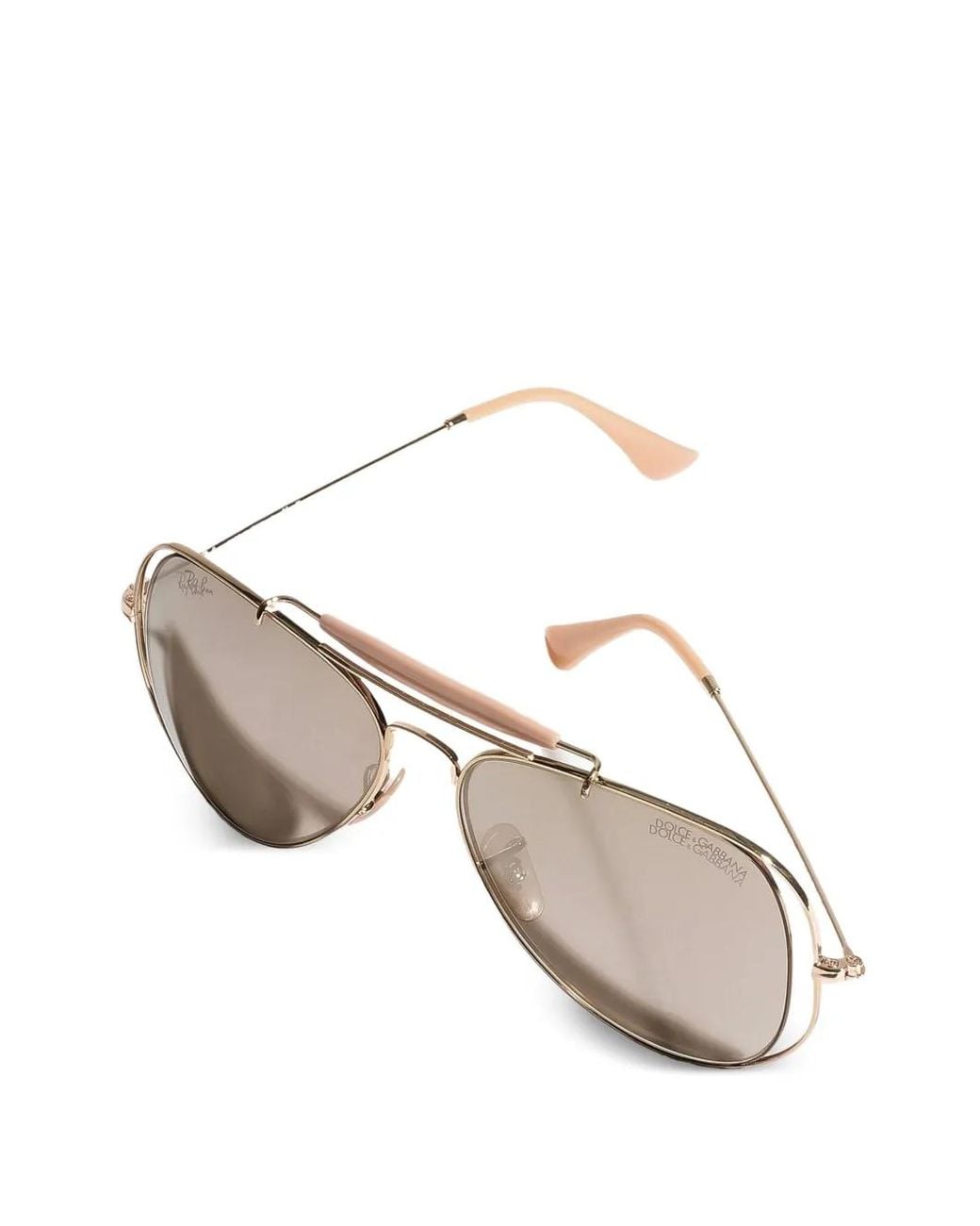 Dolce & Gabbana Metallic X Ray-Ban Double-Frame Pilot Sunglasses