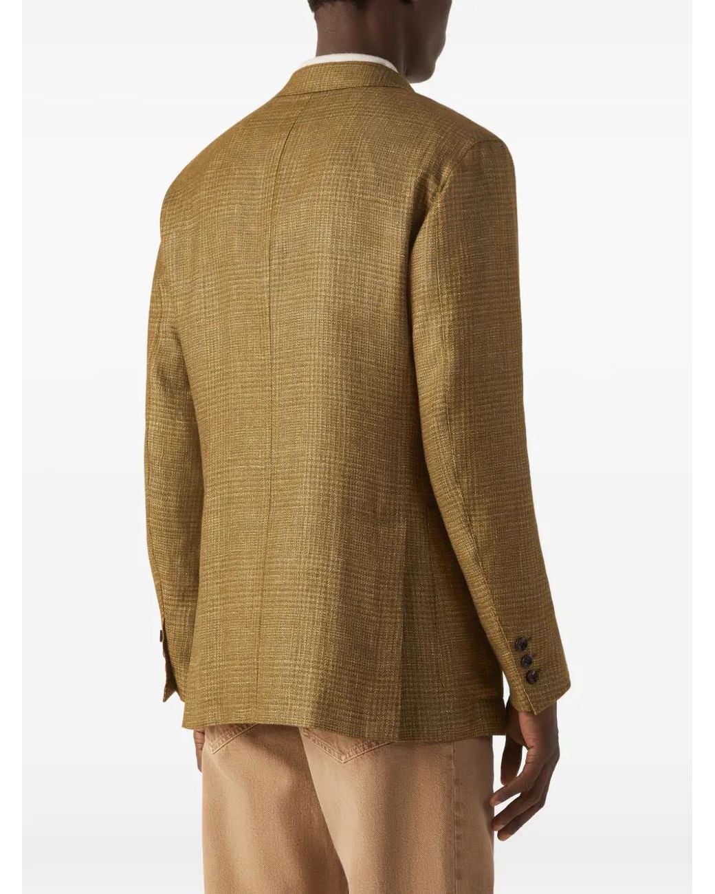 Zegna Green Single-Breasted Blazer for men