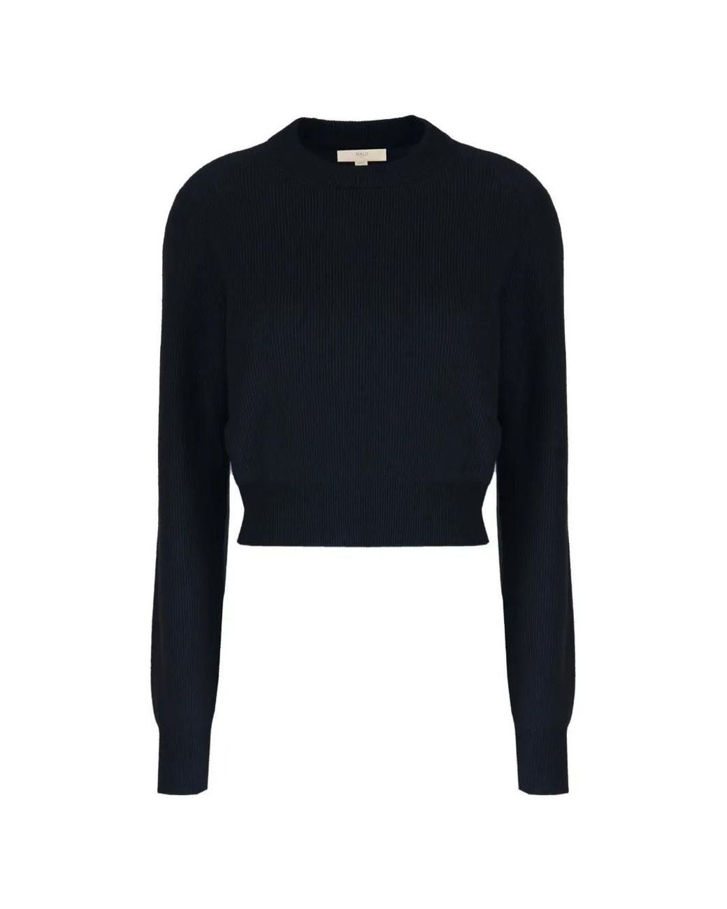 Pull Crop À Design Côtelé Malo en coloris Blue