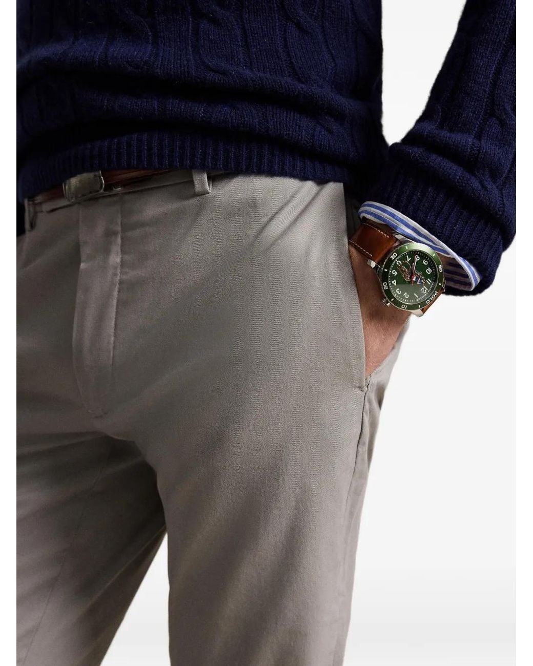 Polo Ralph Lauren Gray Greenwich Slim-Fit Trousers for men