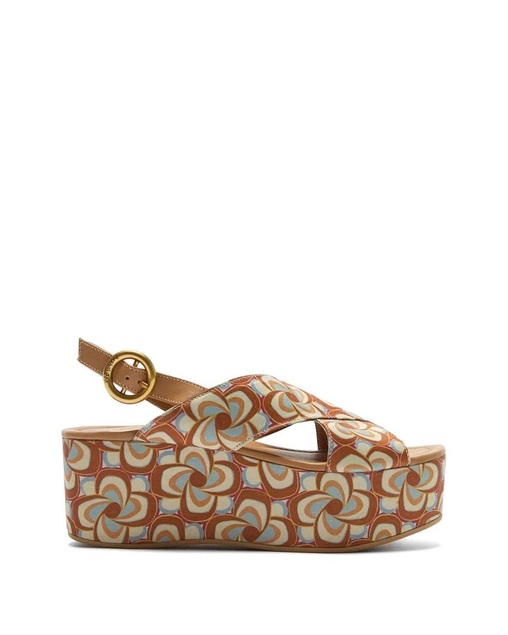 Maliparmi Brown Floral Sandals
