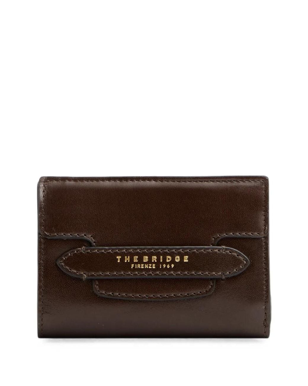 The Bridge Brown Logo-Stamp Leather Wallet