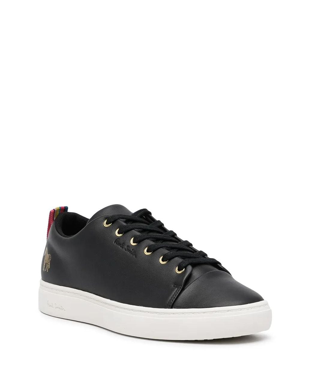 Paul Smith Black Zebra-Patch Lace-Up Sneakers
