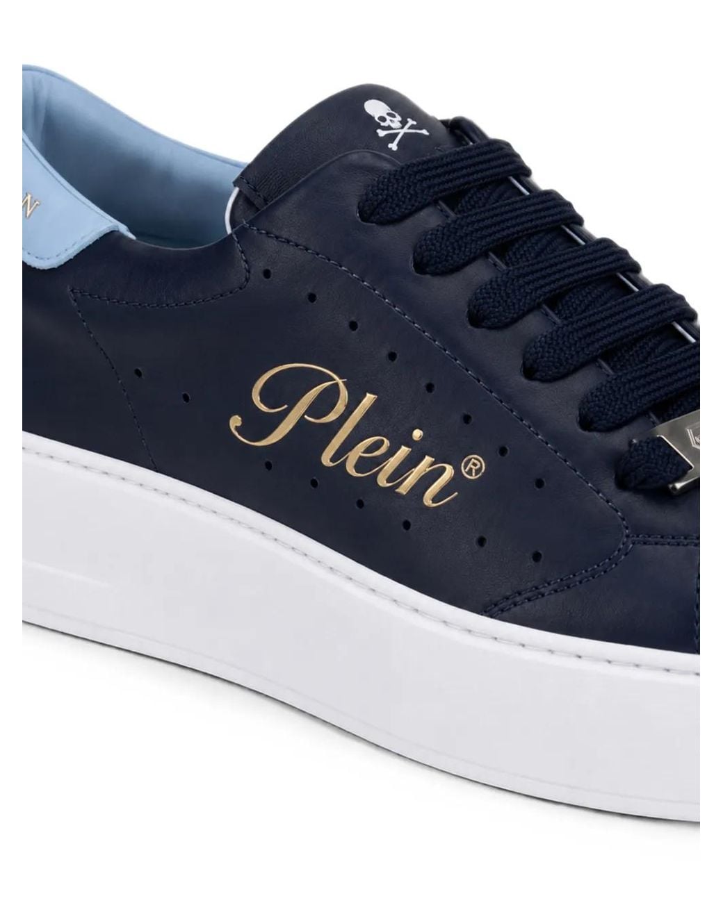 Philipp Plein Blue Low-Top Sneakers Signature