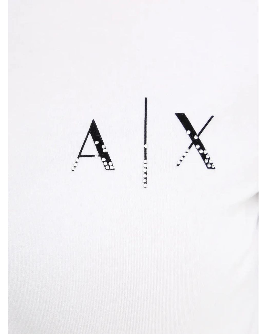 ARMANI EXCHANGE White Logo-Print Crew-Neck T-Shirt