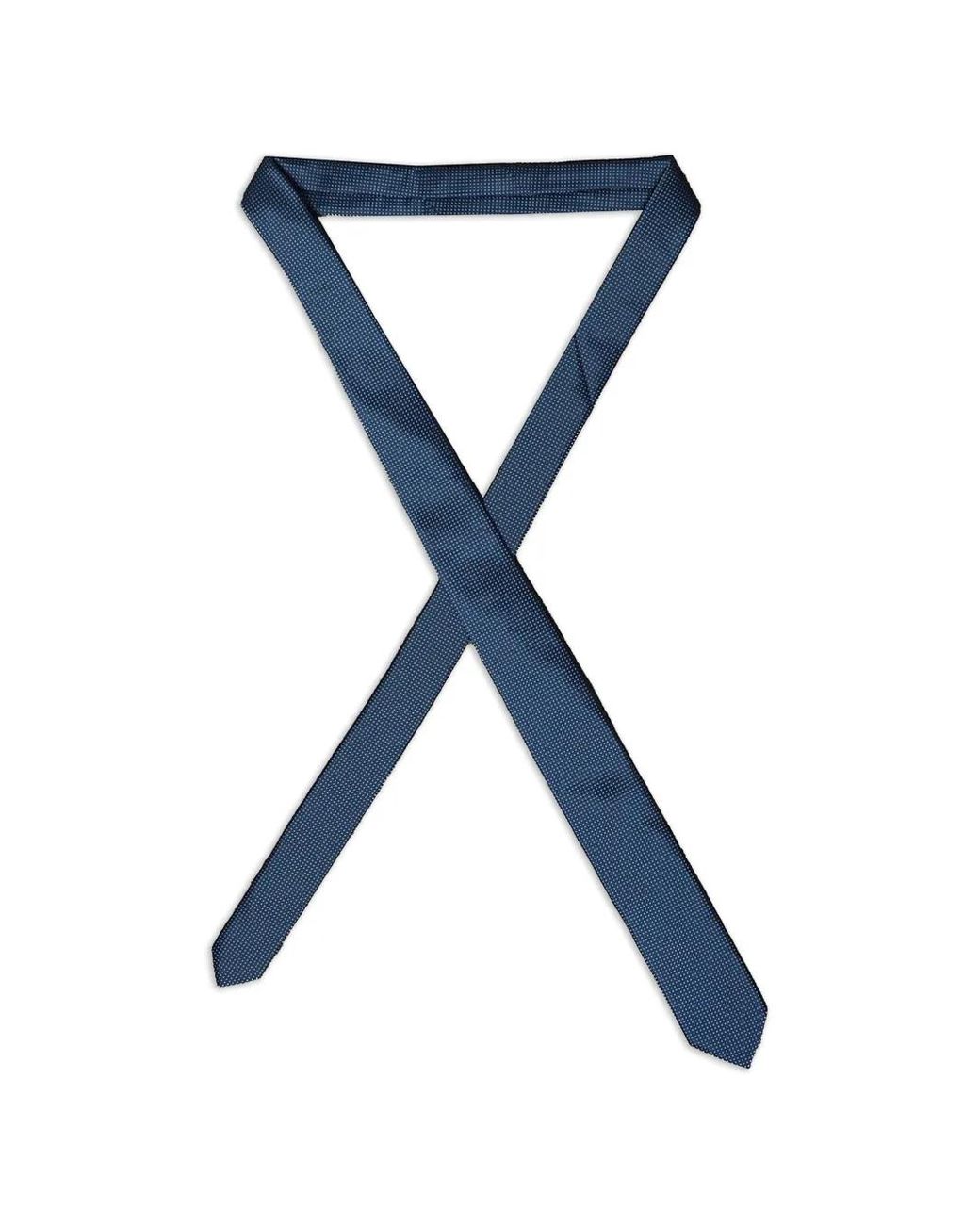 ROBERTO CLERICI Blue Micro-Dot Silk Tie for men