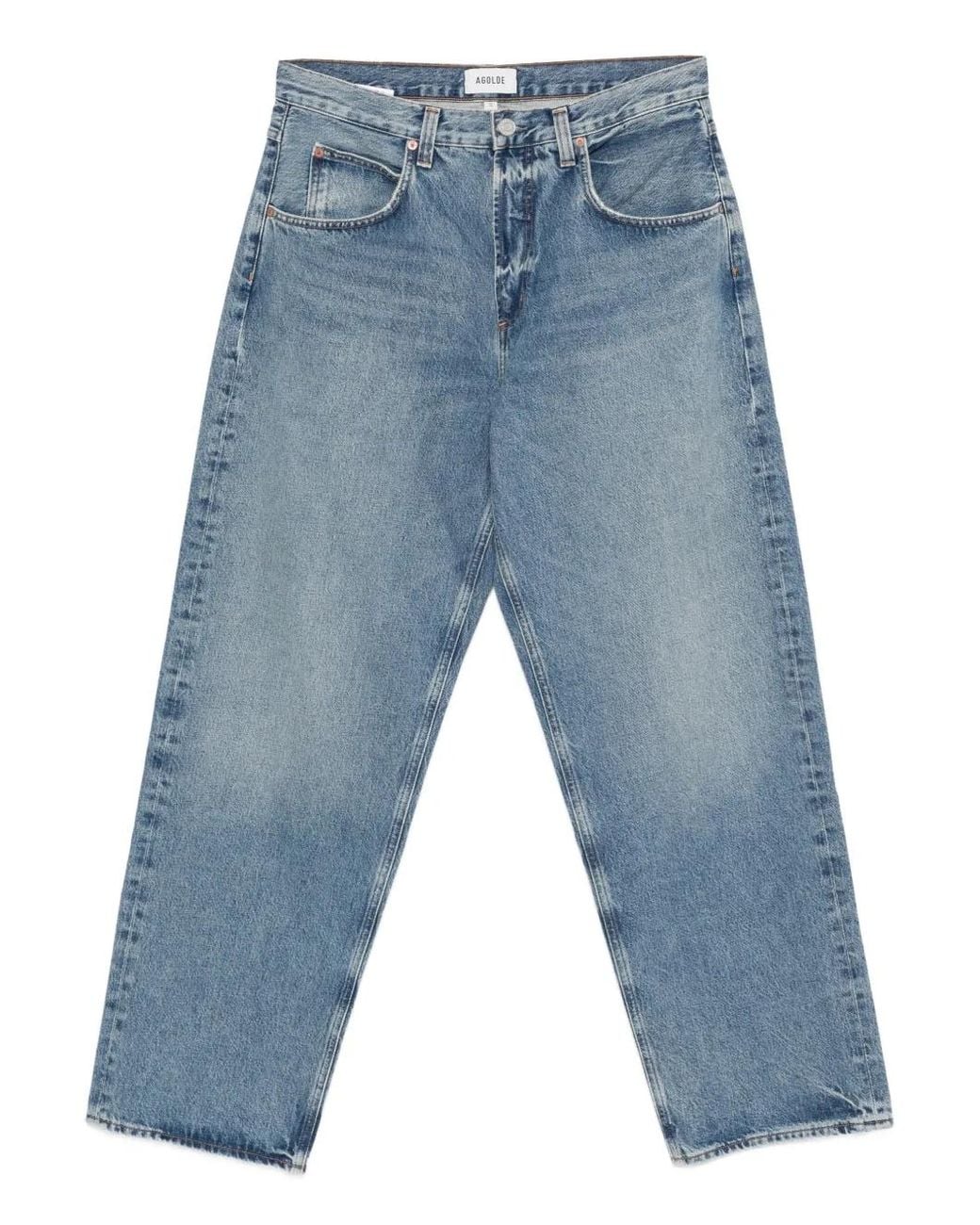 Agolde Blue Faded-Effect Straight-Leg Jeans for men