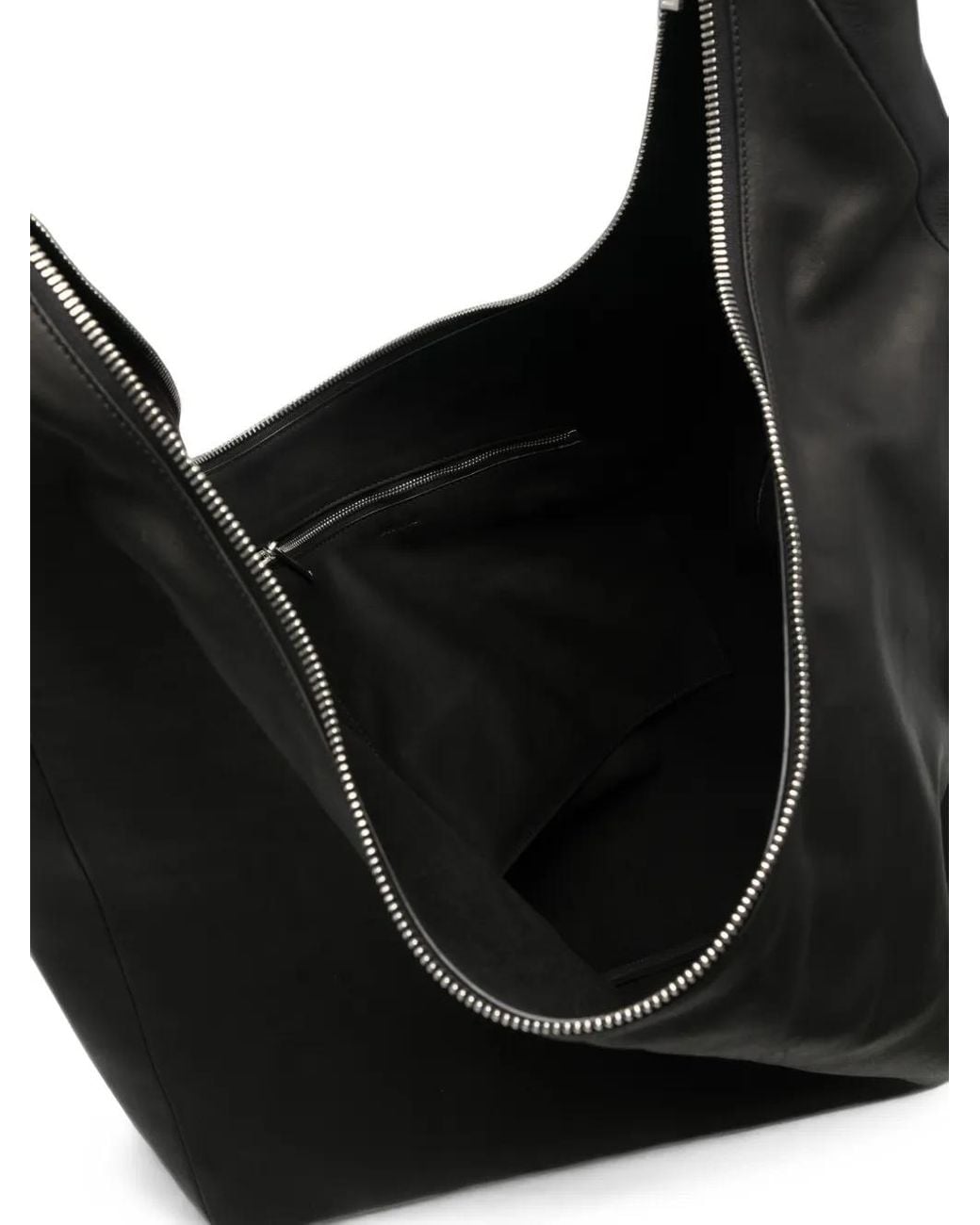Rick Owens Black Sac Cabas Gemini En Cuir