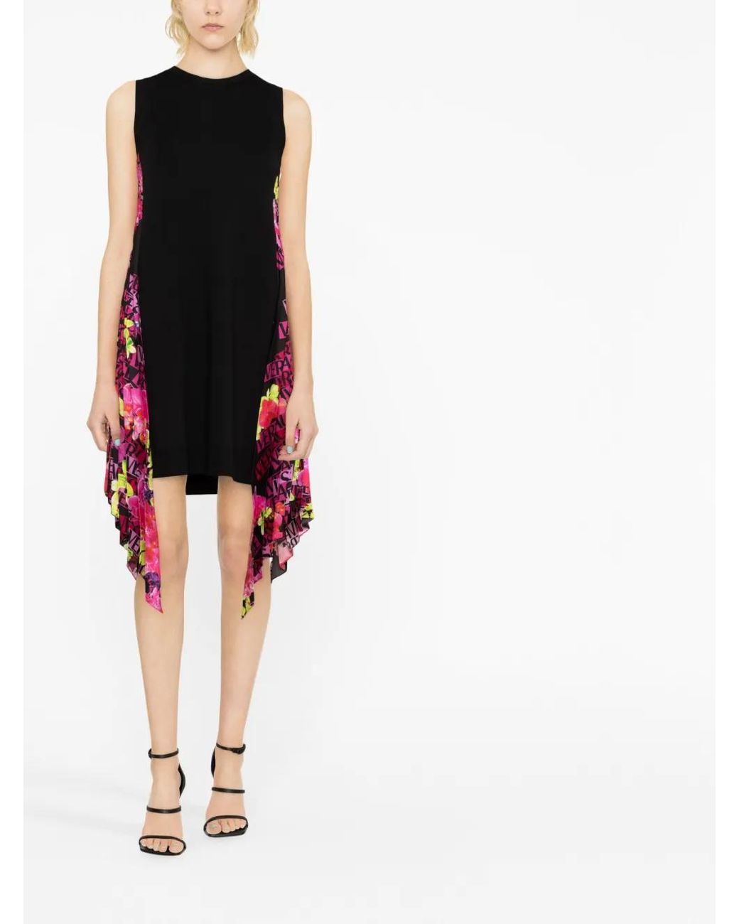 Versace Black Virgin-Wool Mini Dress