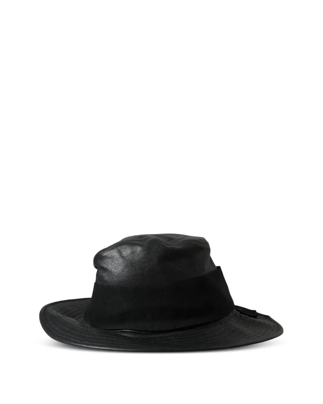 Dolce & Gabbana Black Button-Embellished Leather Hat