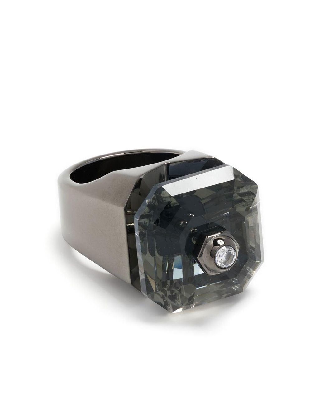 Swarovski Numina Crystal Cocktail Ring in Black | Lyst