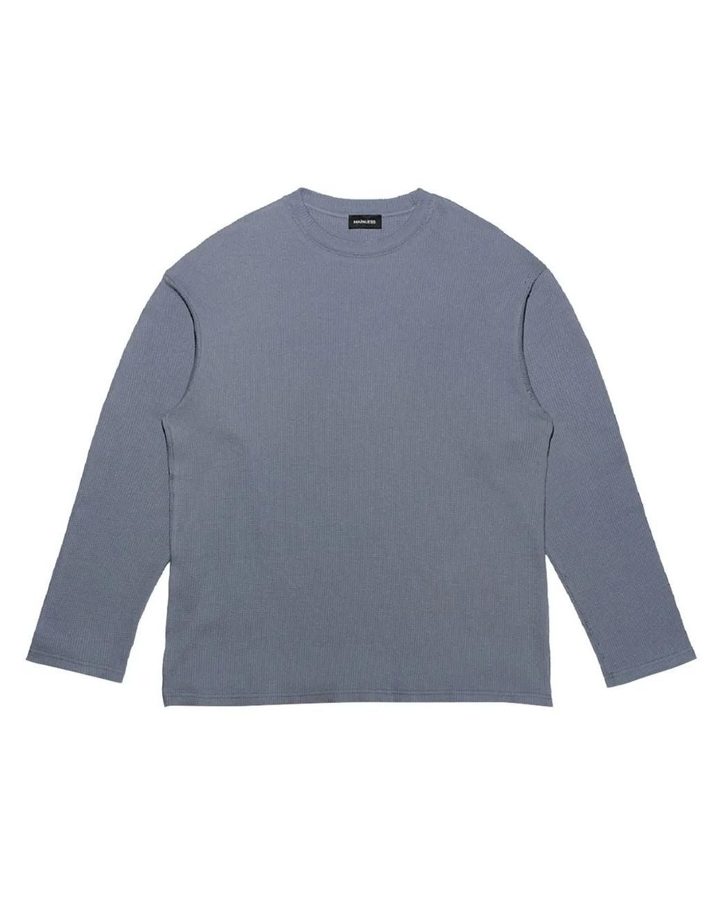 Pull En Maille Gaufrée Mainless en coloris Blue