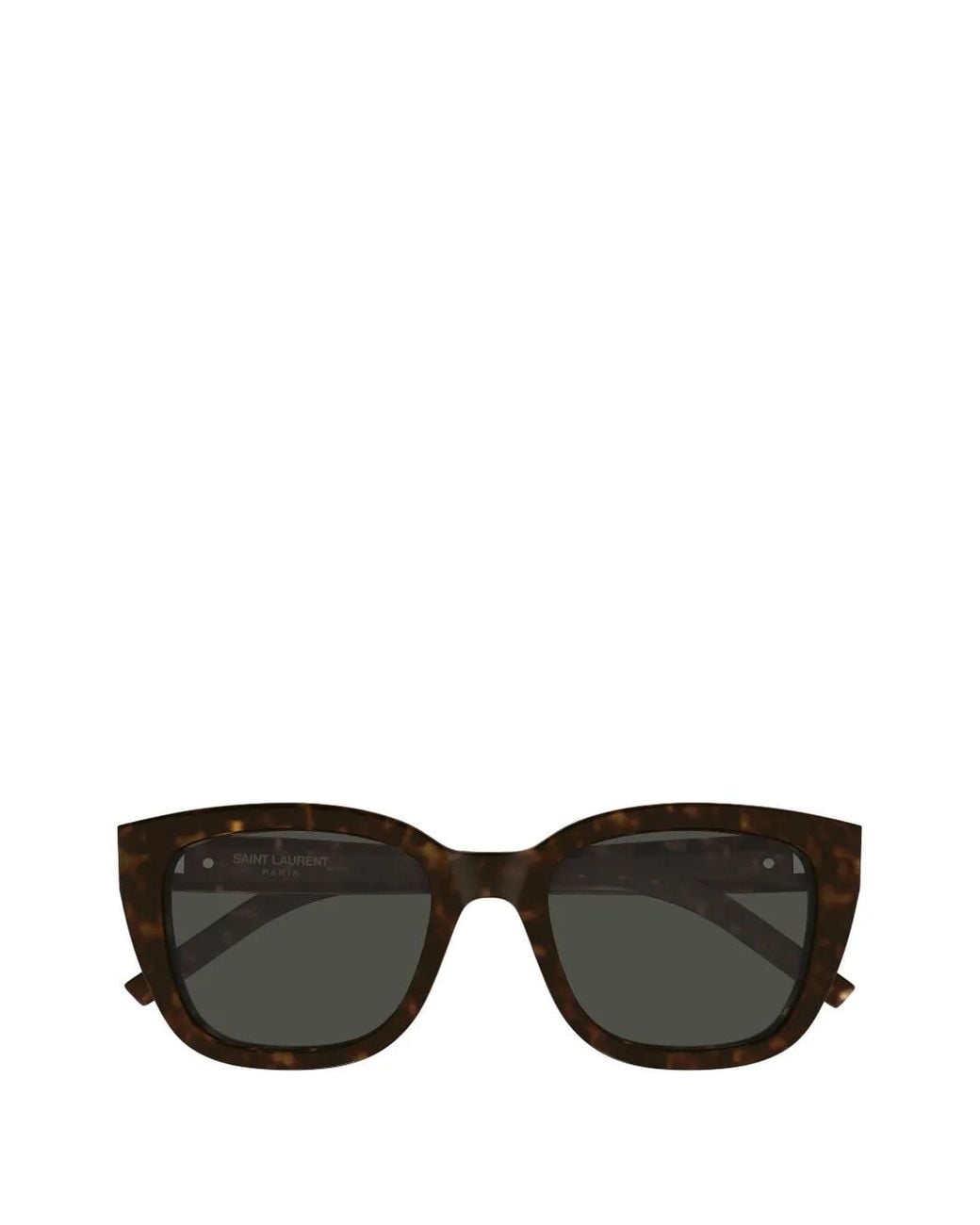 Saint Laurent Black Sl M176 Tortoiseshell-Effect Square-Frame Sunglasses