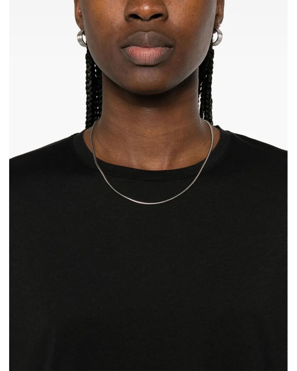 Totême Black Cotton Blend T-Shirt