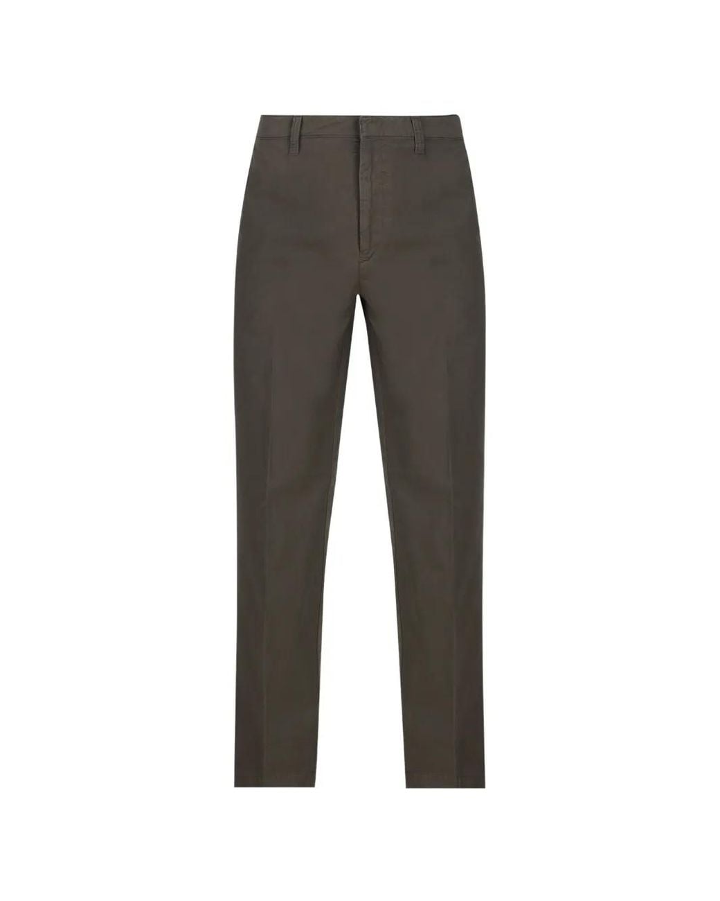 Prada Gray Garment-Dyed Cotton Pants for men