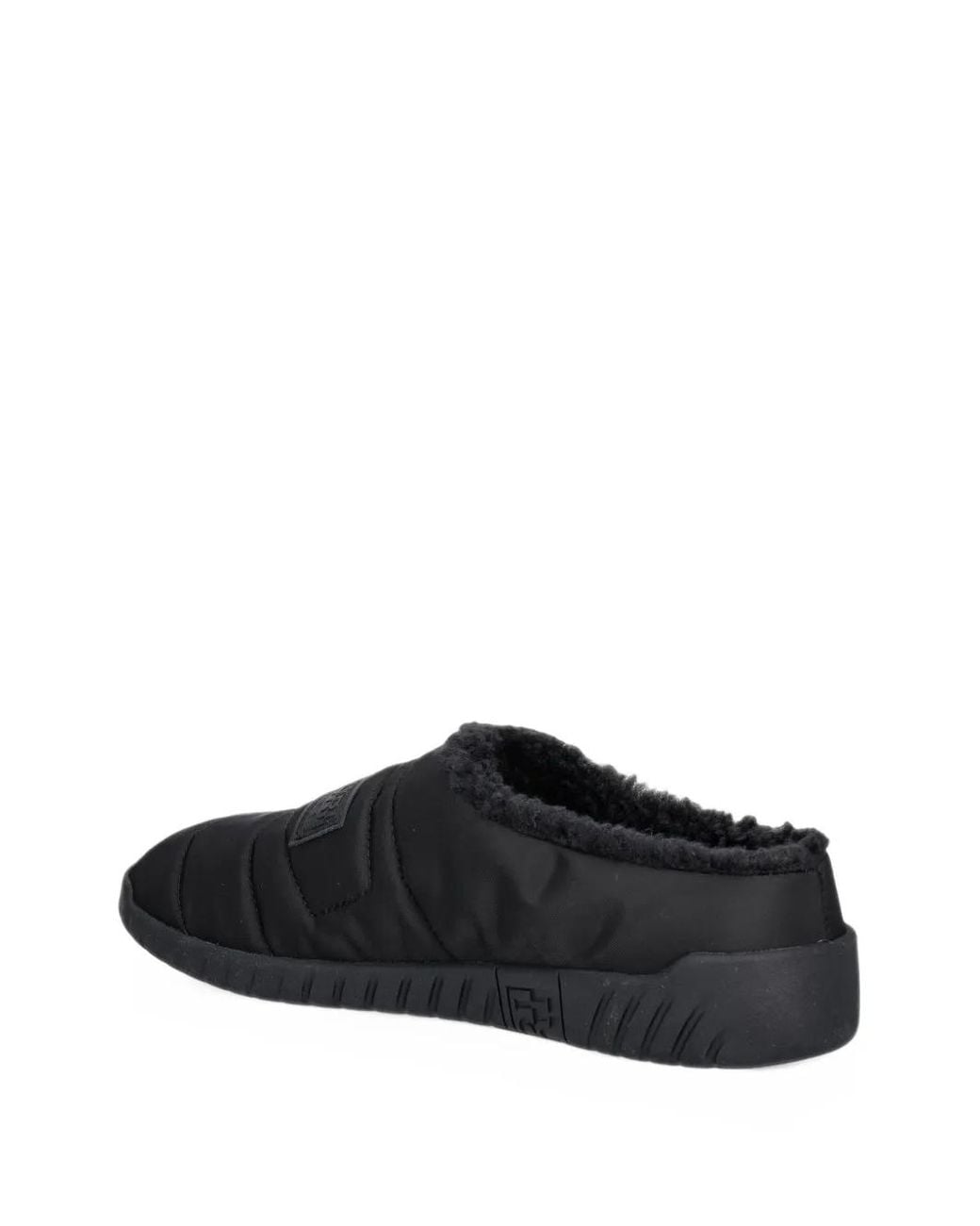 Napapijri Black Quilted Logo-Patch Slippers